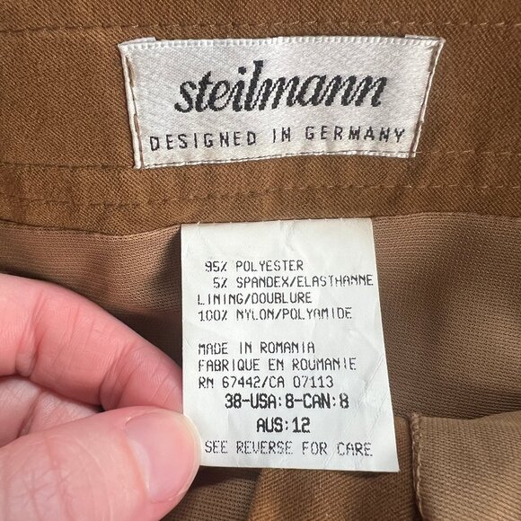 Vintage European Column Midi Maxi Skirt Front Slit Vent High Rise Waisted Casual - Picture 4 of 6